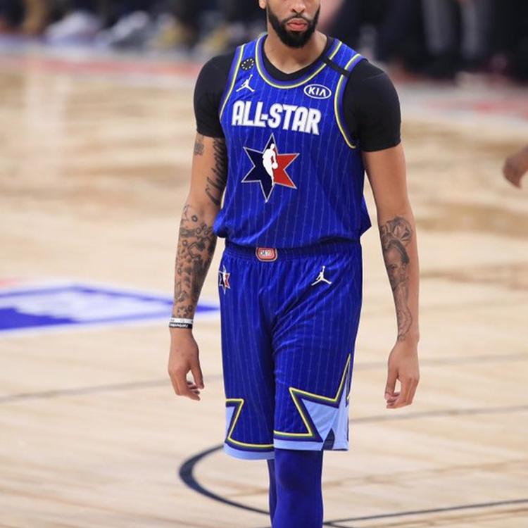 Nike 2020 NBA All-Star Rookie Game SW Fan Edition Basketballdrakt Herreoverdeler Light-Dew-Blue CJ1059-497