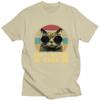Custom Vintage Best Cat Dad Ever T Shirt for Men 100 Cotton Tshirt Short Sleeves Fathers Day Gift Tshirt Loose Fit Clothing