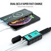 Motorcycle Dual USB Charger QC3.0 Fast Charger with Voltmeter Power Switch Integrated SAE Socket 1.4 M OT Terminal Cable