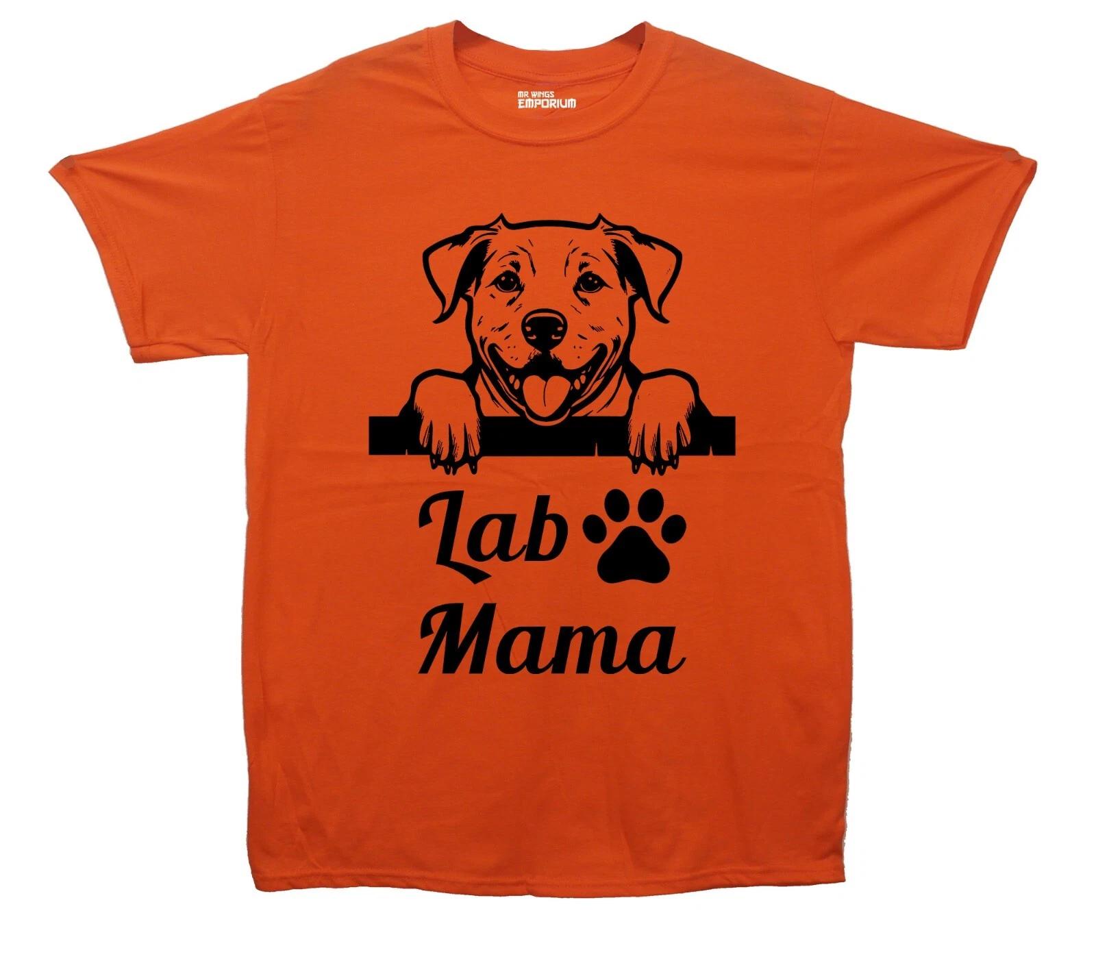 Lab Mama Printed T-Shirt Mothers Day Gift, labrador, Dogs, pets M