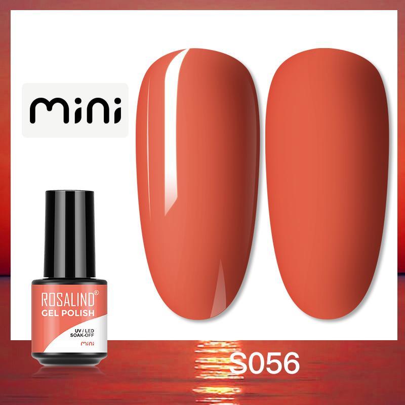 ROSALIND 150 Colors Mini Nail Gel Polish Soak Off UV Gel Nail Polish Long Lasting Base Top Gel Polish Temperature Cat Eye Glitter Nail Gel Glue