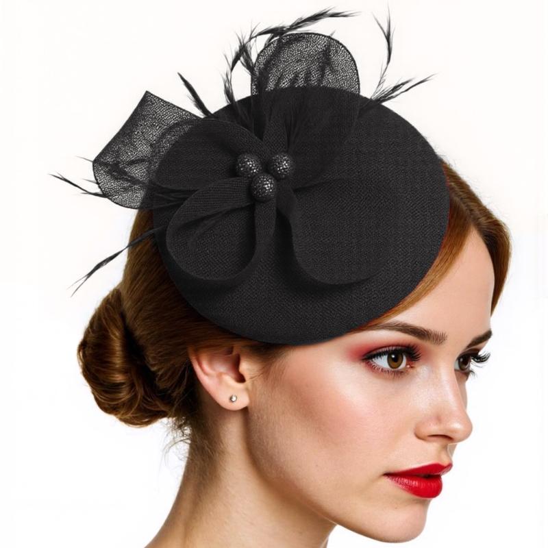 Elegant Hårband Dam Fascinator Huvudbonad Handgjort Håraccessoar För Bröllopsfester Och Temafester