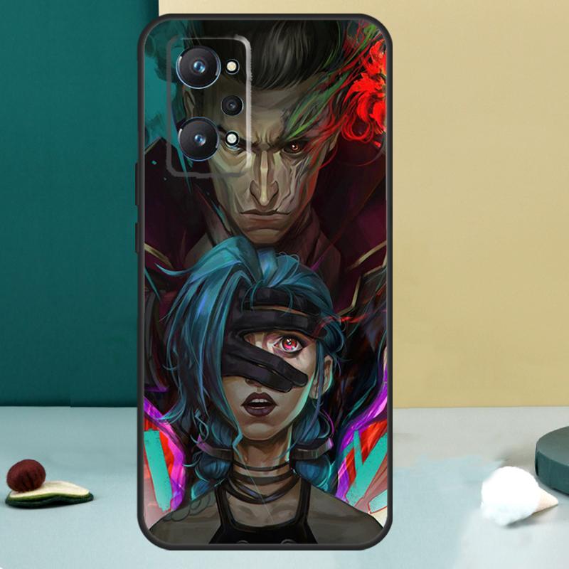 Jinx Arcane For Realme 14 13 Pro Plus 10 11 12 GT 5 6 6T GT7 Pro C61 C55 C53 C51 C21Y C25S C75 C67 Case