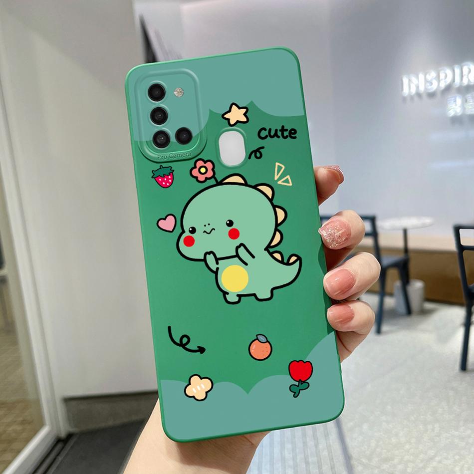 For Samsung Galaxy A21s Case Purple Lavender Flower Camera Protector Soft Phone Cover For Samsung A21s 6.5" SM-A217F A 21 s Case
