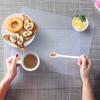 Plastic Placemats for Dining Table, Translucent Placemats, 8 Pcs Heat Resistant, Washable Dining or Kitchen Table Mat,(12x14.2 Inch)