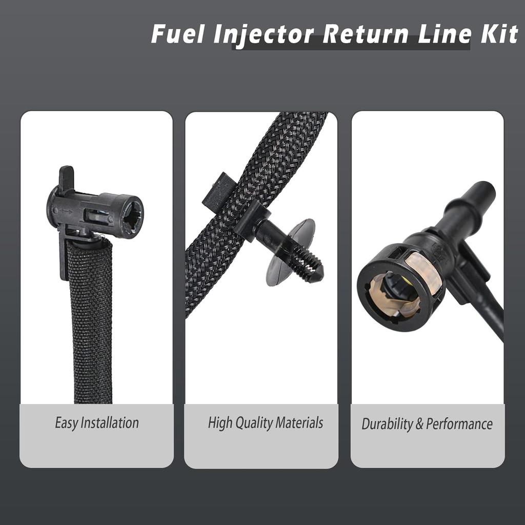 Waltyotur Kraftstoffeinspritzventil Rücklaufleitungssatz BC3Z9A564B Ersatz für F-250 F-350 F-450 F-550 6.7L Super Duty 2011-2016