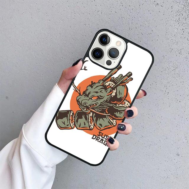 Sushi Dragon Coque Shell For iPhone 17 Air 15 16 14 13 12 Pro Max 11 Pro Max Plus Phone Case Cover