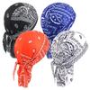 4Pcs Cashew Amoeba Print Elastic Pirate Hat, Rapper Bandana Head Wrap, Print Pattern Placement Random