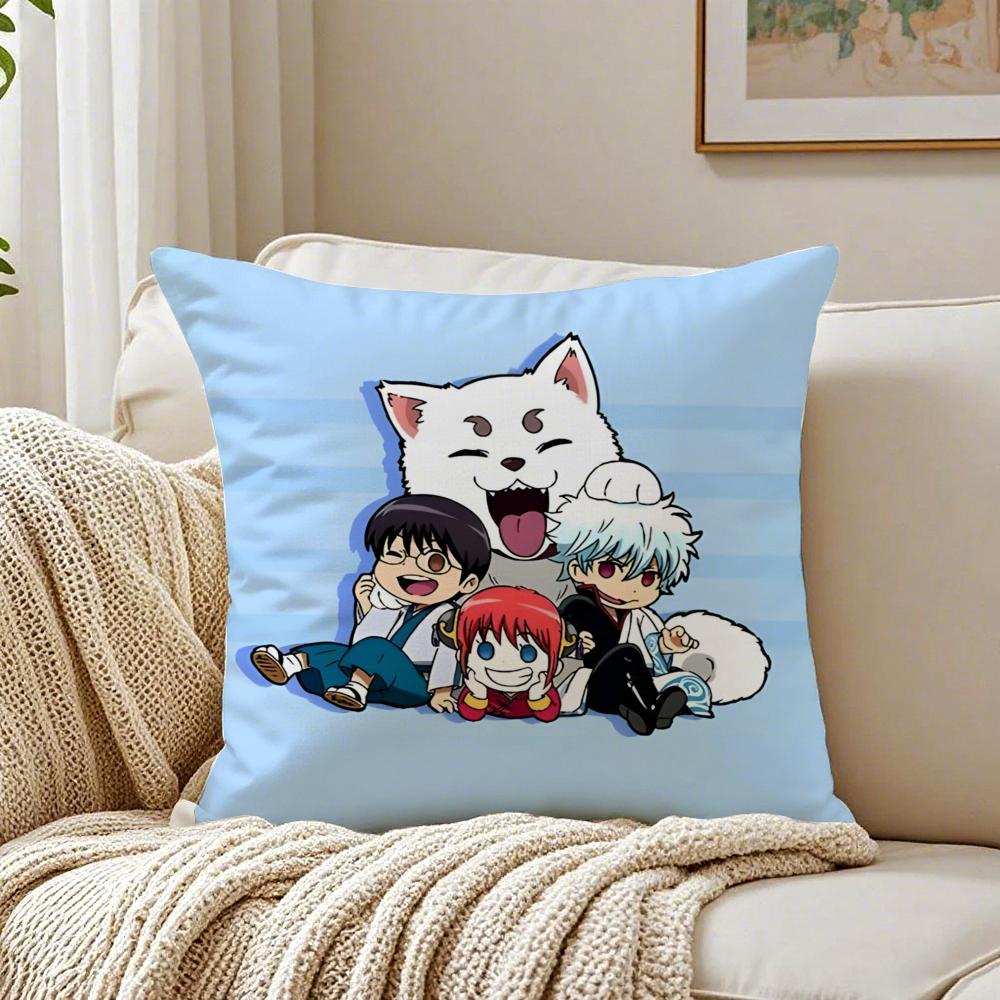 Anime Parody GGintama Cushion Cover Pillowcase Antidustmite living Room Sofa Decor Cushion Room