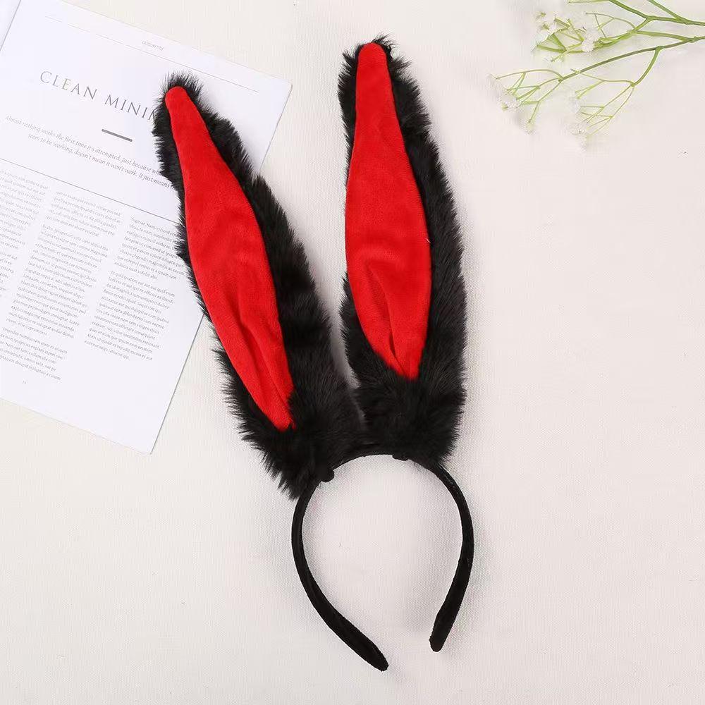 Wei Wuxian Style Christmas Bunny Ears Hair Clip - Cute Plush Rabbit Headband Accessory