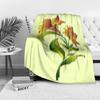 Soft Fleece Blanket with Elegant Floral Design Watercolor Flower Print Cozy Bed Blanket for Women Gift