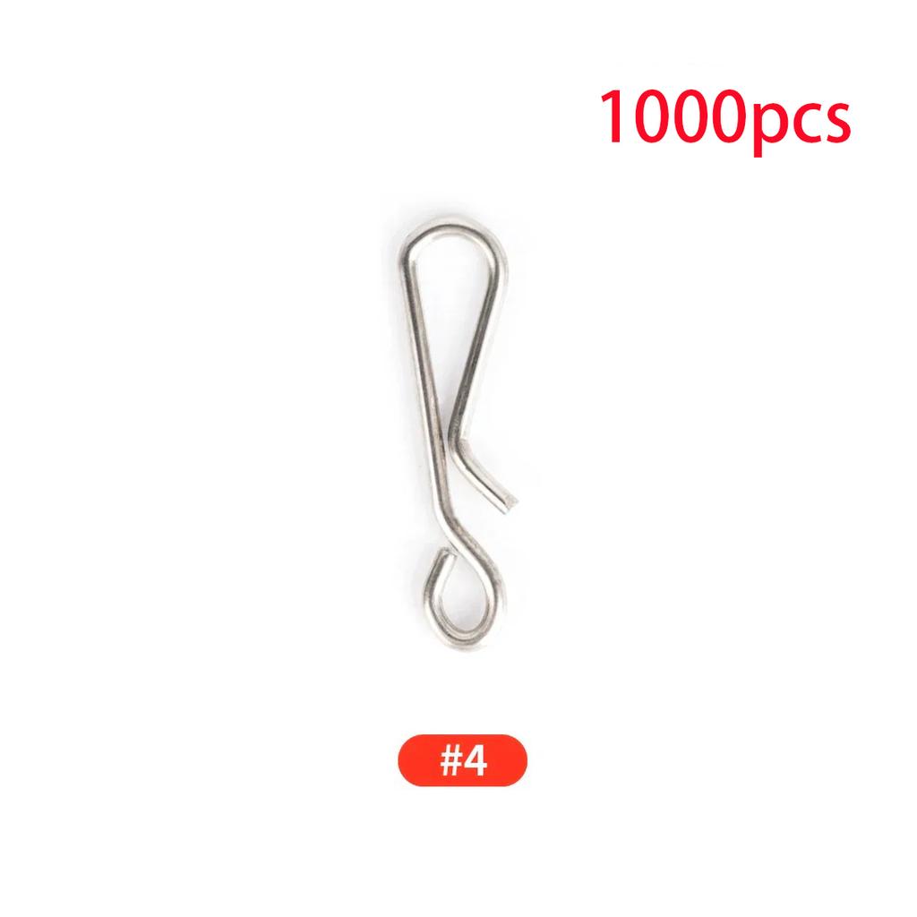 Oem 1000pcs Stainless Steel Quick Lead Snap Bait Weight Swivel Hook Tackle Gear Connector For Hanging Fishing Sea Accessories