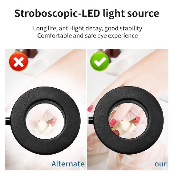 Flexible Desk Lamp LED Illuminated 5X Magnifying 3 Colors LED Magnifying Glass for Soldering Iron Repair/Craft /Hobby /Nail