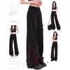 American Embroidered Butterfly Smudged Wide-leg Jeans Women's Spring and Autumn Straight-leg Pants