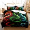 Personality Dazzling Cool Dragon Pattern Bedding Set New Soft Polyester Duvet Cover Pillowcase Bed Sheet Luxury Bedroom Decor