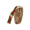Gucci Modetrend Altes Blumenlogo Rot Grün Gurt Reißverschluss Leinwand Crossbody Umhängetasche Hüfttasche Herrentaschen Braun 696031-UKMDG-2570