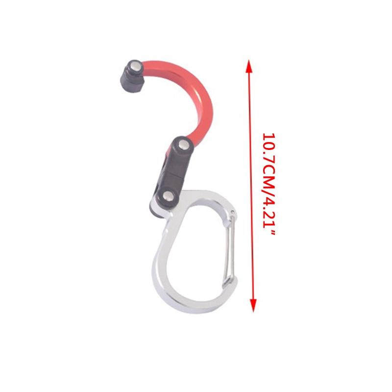 360 Degree Rotatable Aluminum Alloy Carabiner Hook Hammock Swivel Clip Hook Hiking Camping Tent Hook Pet Safety Buckle