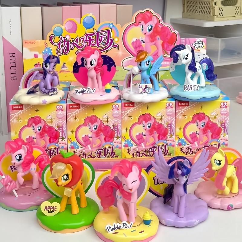 MINISO Little Pony Sweetheart Paradise Serie Blind Box Spielzeug Pinkie Pie Rarity Applejack Fluttershy Modell Überraschungsgeschenk