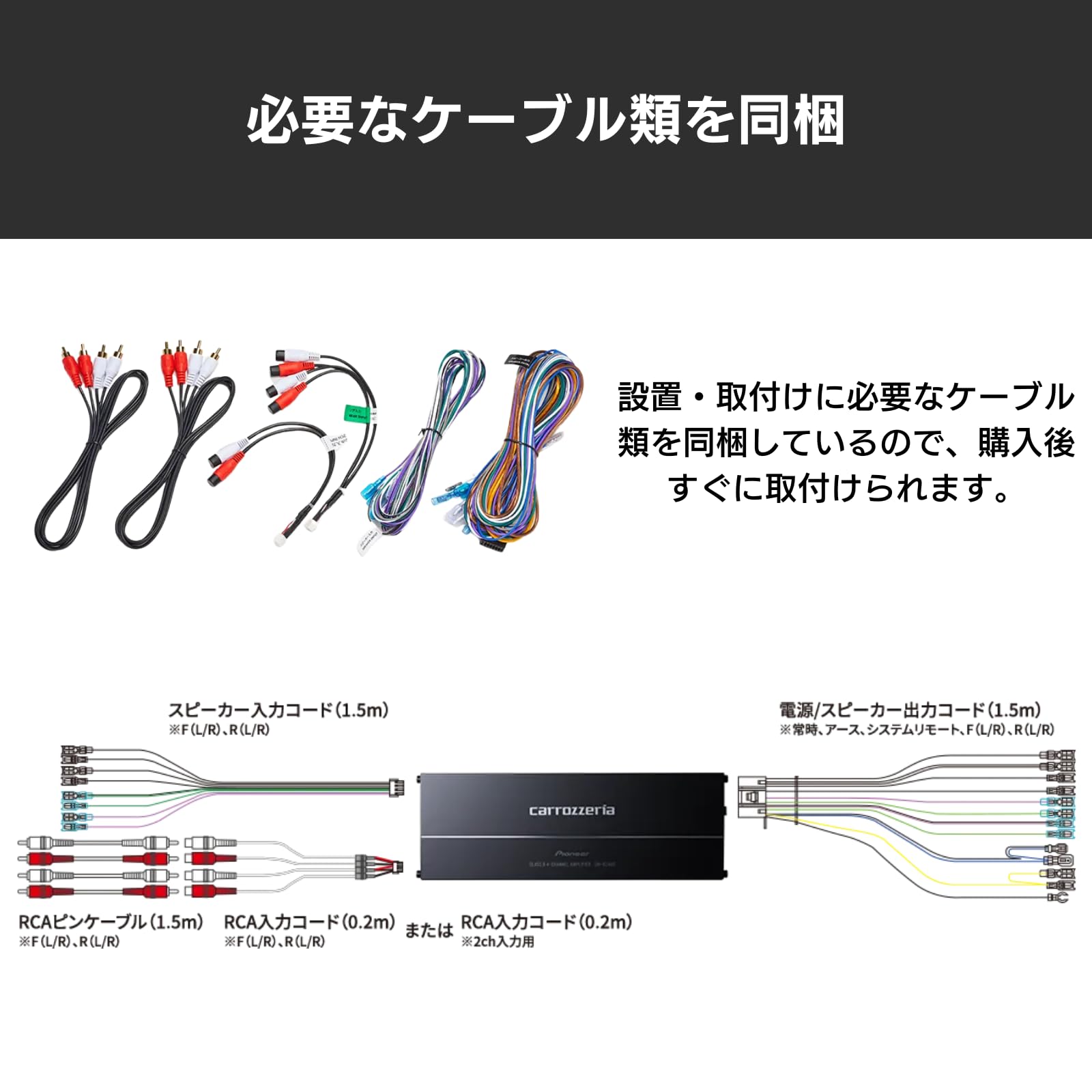 【masa】 Pioneer carrozzeria GM-D1400-Ⅱ Pioneer Power Amplifier GM-D1400-2 100W x 4 bridgable