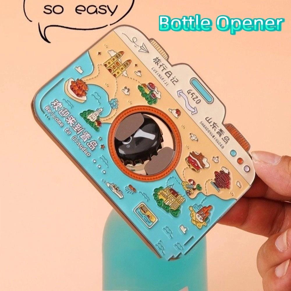 Dual Purpose Metal Bottle Opener Scenic Spots Design Tourism Opener Beer Opener  Kitchen