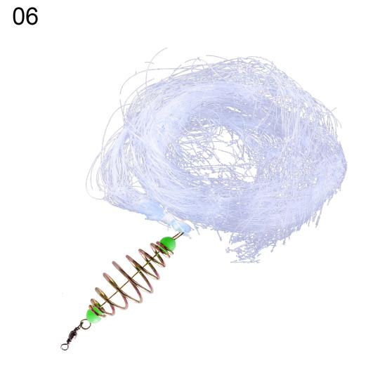 Nylon Fish Net Mesh Trapper Metal Spring Hook Shoal Netting Fishing Gear Tackle