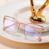 2026 New Fashion Square Reading Glasses Women Metal Frame Anti Blue Light Eyeglasses okulary do czytania damskie occhiali da
