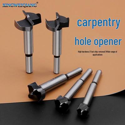5-Piece Woodworking Hole Opener Drill Bit Set for Plastic Boards & Hinges - Flat Wing Hole Expander Tool.