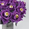 10PCS Funny Eyeball Fake Flower Scary Artificial Rose Flower Halloween Eyeball Rose  Halloween Decor