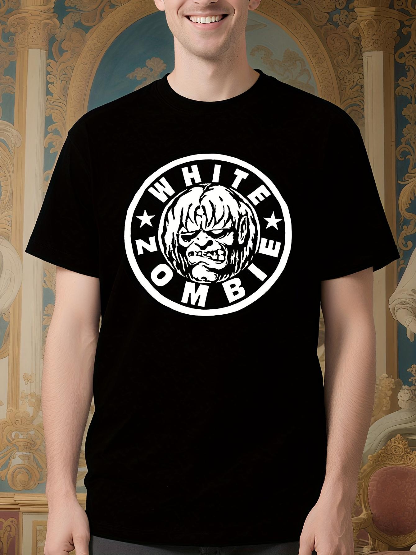 Zombie Graphic Tshirt - WHITE ZOMBIE Circle Logo Horror T... XL