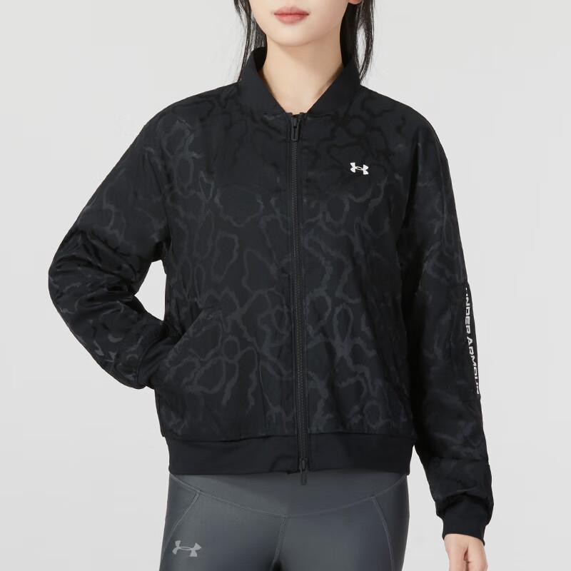 Under Armour Fitted Zip-Up Casual Jacket Women Jackets Black 1365955-001