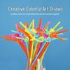 Colorful Disposable Bent Drinking Straws