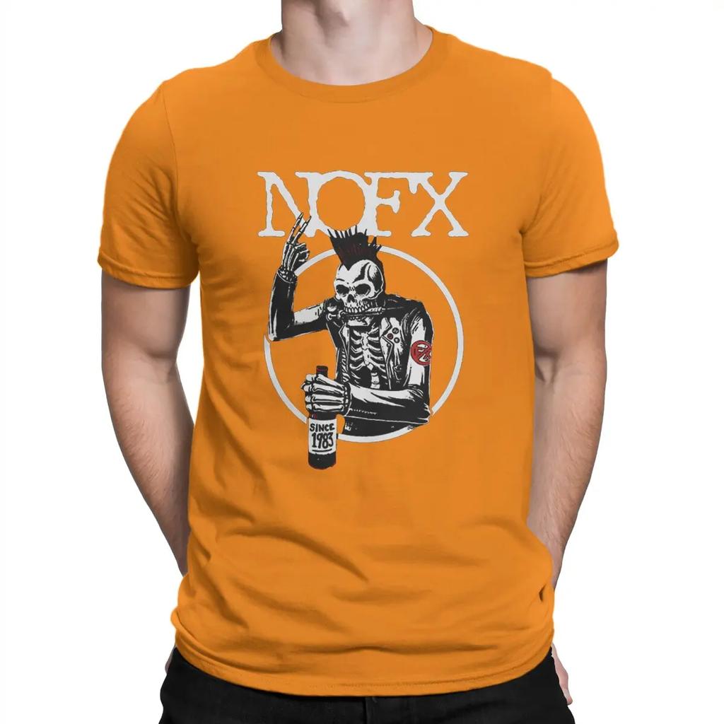 Music T-Shirt N-Nofx Novelty 100% Cotton Tee Shirt O Neck Short Sleeve T Shirts Gift Idea Clothes Unisex