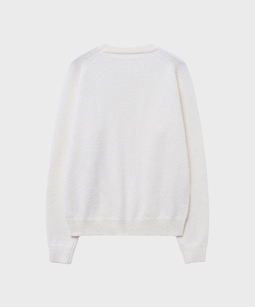 NOIRER Loose Fit Boucle Knit (Ivory)