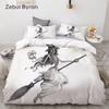 3D Duvet Cover Set Custom,Bedding Sets USA/AU/Europe/Queen/King,Quilt/Blanket Cover Set,bedclothes Witch Skull,drop Ship