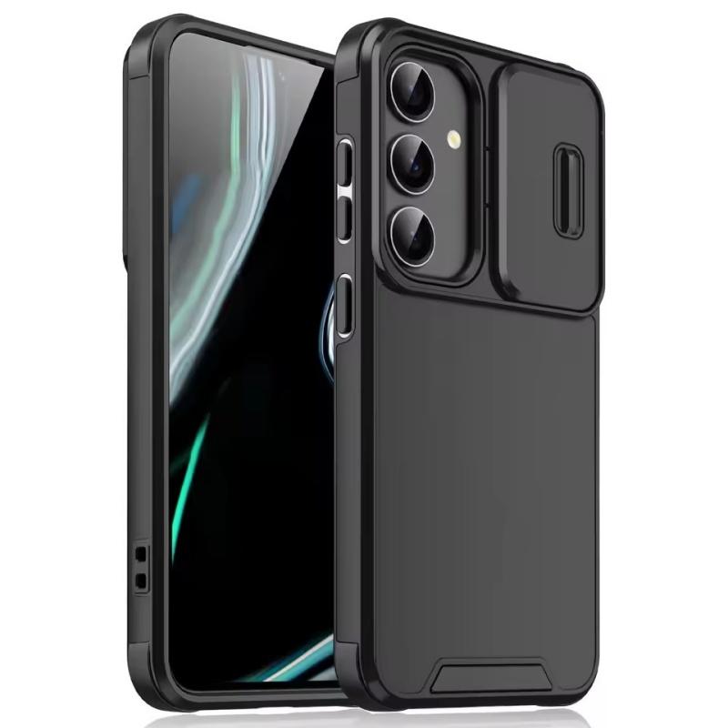 

Чехол для телефона с выдвижной камерой для Samsung Galaxy S25 S24 S23 S22 Ultra Plus S23 FE S21 FE S25Ultra S24Ultra 5G, силиконовый чехол Samsung S22 чёрный