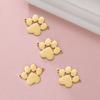 Teamer 5pcs Paw Print Heart Stainless Steel Charms For Jewelry Making Animal Footprint Pendant Jewelry Making Supplies Wholesale