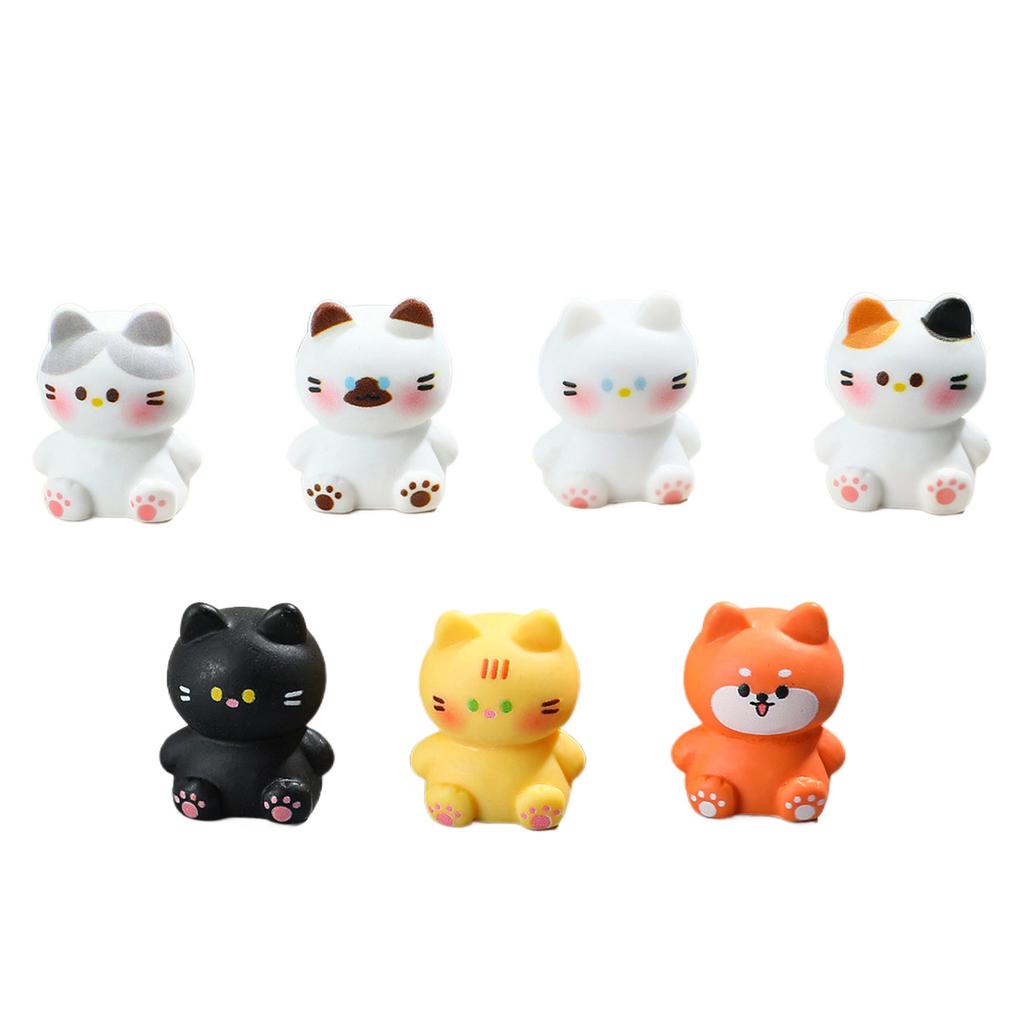 10-30pcs Resin Sitting Cats Ornament Kitten Figurine Miniature Fairy Garden Doll House Decoration DIY Micro Landscape Home Decor