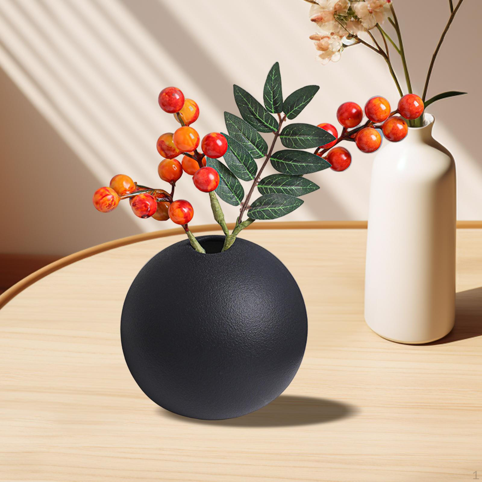 Vaso In Ceramica Oro Per Fiori - Piccolo (10,5x20,5 Cm) - Per Erba Della Pampa, Decorazione Tavolo, Soggiorno, Regalo
