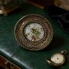 Antique Round Picture Frame Bronze Small Circular Photo Frame For Tabletop And Wall Hanging Farmhouse Home Decors Gift