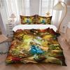 Alice Wonderland Adventure Print 3Pcs Bedding Setduvet Cover With 2 Bedropillowcase Home Birthday Gift