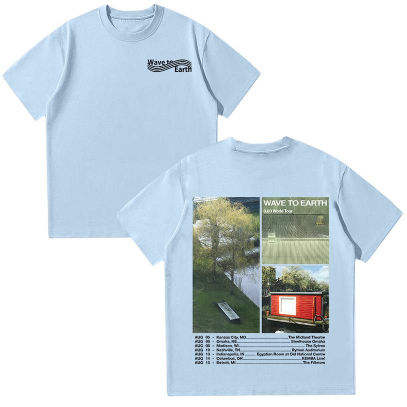 Wave To Earth 0.03 World Tour 2025 T-shirt Unisex Casual Oversized Tops Streetwear Fashion Women Men Cotton T Shirt Kpop Clothes