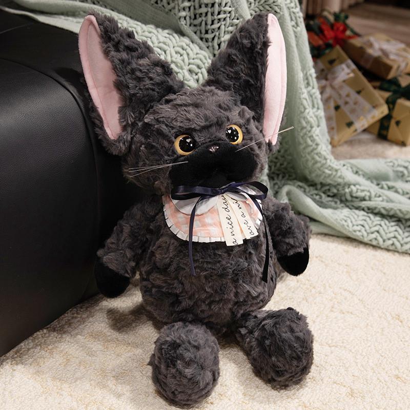 Plush Devon Rex Toy Cute Bib Cartoon Girl Children Birthday Holiday Doll Gift