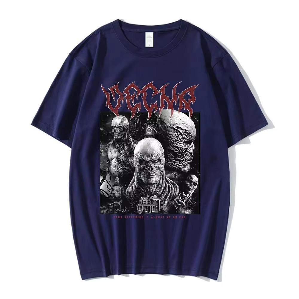 TV Drama Stranger Vecna 001 Henry Creel Graphics Cotton Tshirt Unisex Vintage Fashion Short Sleeve Unisexs Shirt Fan Gifts