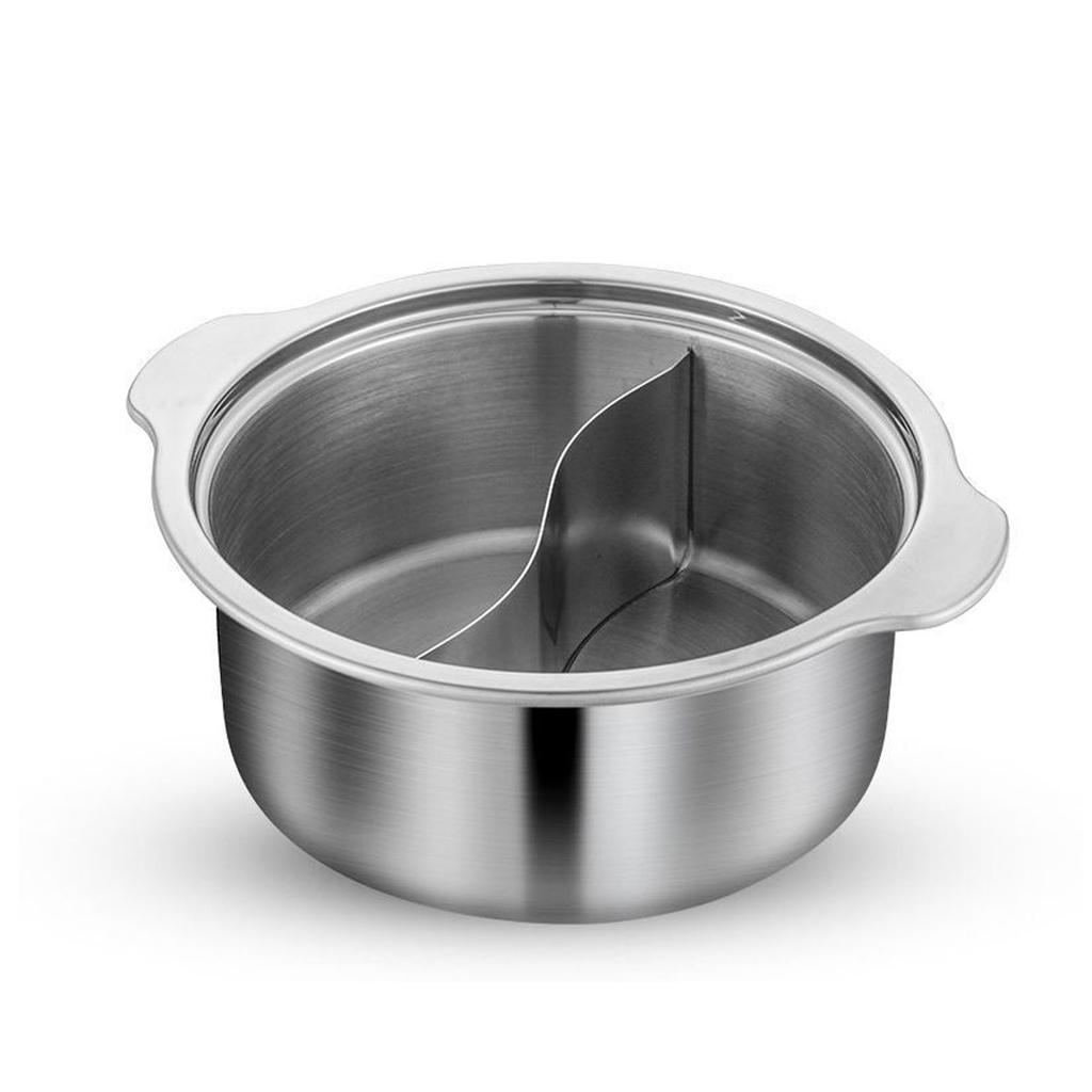Stainless Steel Hot Pot With Anti Scald Handle Deepen Uniform Heat Distribution Hot Pot Cookware
