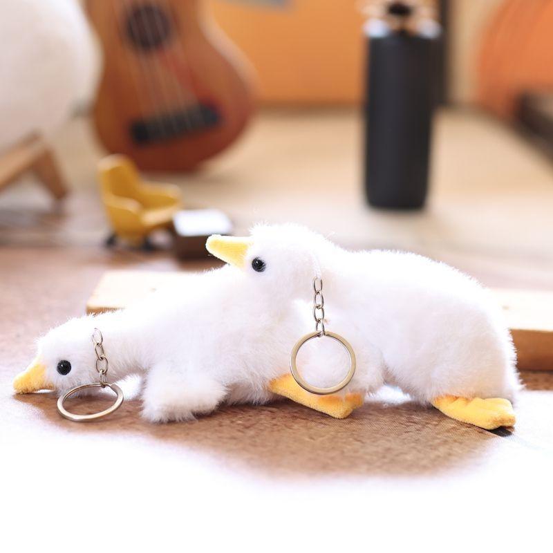Keychain Soft Plush Goose Pendant Compact Size Travel Bag Ornament Gift Doll