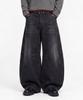 AGOD Snap Button Curved Pants [Washed Black]