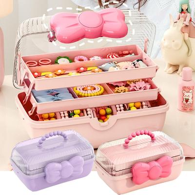 Children's Storage Box  Multi-layer Hairpin Storage Box Cute Girls Jewellery Box Children's Hair Accessories Storage Box