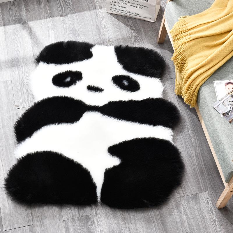 Shengxi Modern Cartoon Polyester Rug - Irregular Shape, Washable Plush Floor Mat for Bedroom or Study