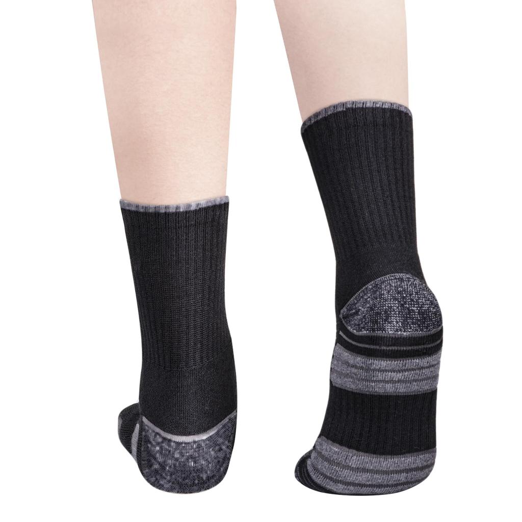 Sports Black Cushioned Crew Work Suitable for Sizes 5 Pairs [YUEDGE] Men's Golf, Tennis, Training, Socks, Breathable, Odor-Resistant, Cotton, Socks,
