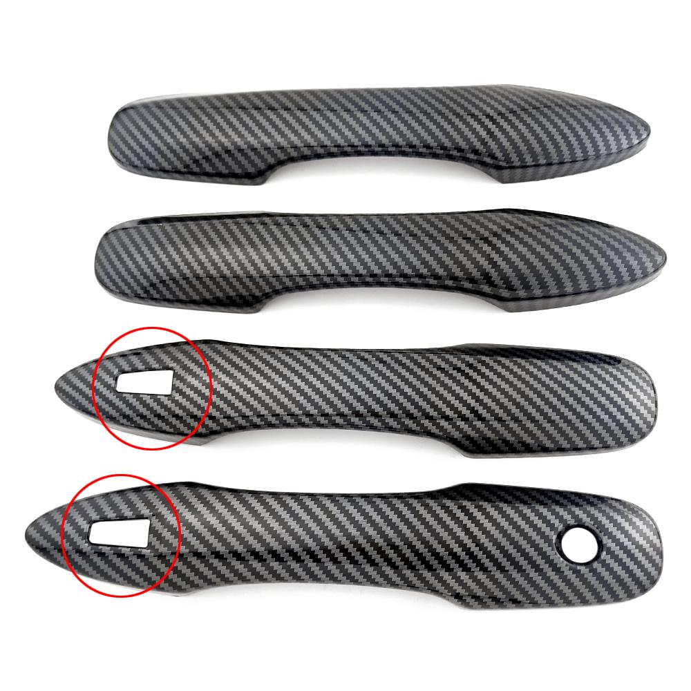 

For Toyota Camry 2018-2026 Corolla -2025 Avalon Prius Carbon Fiber Color Exterior Door Handle Cover Trim Anti Scratch Caps With Smart Enter